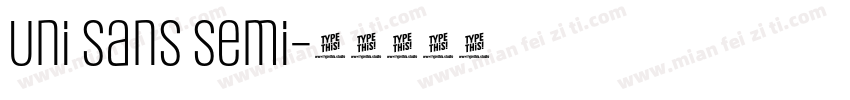 Uni Sans Semi字体转换